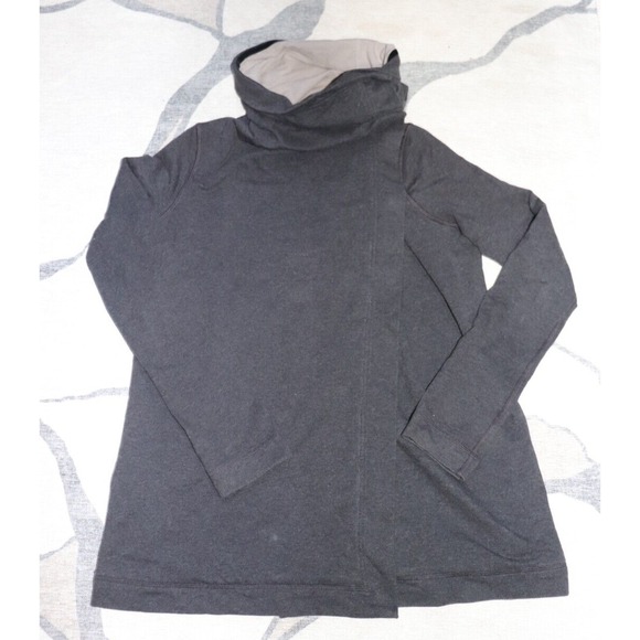 Lemon Jackets & Blazers - Lululemon Grey Method Wrap Asymmetrical Zip Cowl Neck Jacket size 4